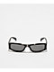 Smoke Lens Rectangle Black Sunglasses - Thumbnail image 2 of 2