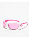 Speedster Pink & White Wrap Sunglasses - Thumbnail image 1 of 2