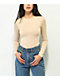Spicychix Beige Long Sleeve Bodysuit - Thumbnail image 1 of 3