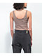 Spicychix Brown & Purple Checkered Crop Tank Top - Thumbnail image 3 of 3