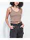 Spicychix Brown & Purple Checkered Crop Tank Top - Thumbnail image 1 of 3