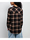 Spicychix Brown Plaid Oversized Long Sleeve Flannel Shirt - Thumbnail image 2 of 4