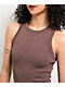 Spicychix Brown Ribbed Bodycon Dress - Thumbnail image 3 of 6