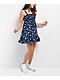 Spicychix Dark Floral Blue Dress - Thumbnail image 3 of 5