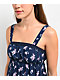 Spicychix Dark Floral Blue Dress - Thumbnail image 4 of 5