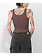 Spicychix Horseshoe Brown Ribbed Crop Tank Top - Thumbnail image 2 of 3