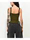 Spicychix Lace Green Crop Tank Top - Thumbnail image 2 of 3