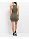 Spicychix Olive Ribbed Bodycon Dress - Thumbnail image 5 of 5