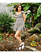 Spicychix Open Back Blue Floral Boho Mini Dress - Thumbnail image 5 of 5