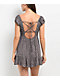 Spicychix Open Back Blue Floral Boho Mini Dress - Thumbnail image 2 of 5