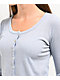 Spicychix Pointelle Blue Button Up Sweater - Thumbnail image 3 of 4