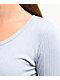 Spicychix Pointelle Blue Button Up Sweater - Thumbnail image 4 of 4