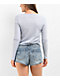Spicychix Pointelle Blue Button Up Sweater - Thumbnail image 2 of 4