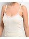 Spicychix Pointelle Cream Crop Tank Top - Thumbnail image 3 of 4