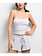 Spicychix Pointelle Light Blue Crop Tank Top - Thumbnail image 1 of 4