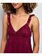 Spicychix Posie Burgundy Lace Dress - Thumbnail image 3 of 5