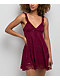 Spicychix Posie Burgundy Lace Dress - Thumbnail image 1 of 5