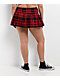 Spicychix Red Plaid Pleated Skort - Thumbnail image 4 of 5