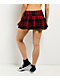 Spicychix Red Plaid Pleated Skort - Thumbnail image 2 of 5