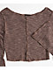 Spicychix Slub Brown Long Sleeve Top - Thumbnail image 6 of 6