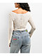 Spicychix Slub Cream Long Sleeve Top - Thumbnail image 2 of 6