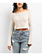 Spicychix Slub Cream Long Sleeve Top - Thumbnail image 1 of 6
