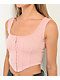Spicychix Textured Pink Corset Crop Tank Top - Thumbnail image 3 of 3