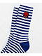 Spitfire Big Head Blue & White Stripe Crew Socks - Thumbnail image 2 of 2
