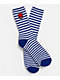 Spitfire Big Head Blue & White Stripe Crew Socks - Thumbnail image 1 of 2