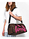 Sprayground Pink Drip Brown Checkered Duffle Bag  - Thumbnail image 2 of 7