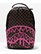 Sprayground Pink Drip DLX Brown Checkered Backpack - Thumbnail image 1 of 9