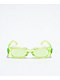 Square Translucent Green Sunglasses - Thumbnail image 2 of 2