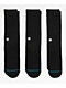 Stance Icon paquete de 3 calcetines negros 