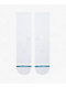 Stance Rolled Solid White Crew Socks - Thumbnail image 1 of 3