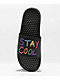 Staycoolnyc Puff Paint Black Slide Sandals - Thumbnail image 3 of 4