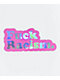 Stickie Bandits Fuck Racism pegatina holográfica y rosa