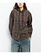 Stitch Fusion Brown Plaid Hooded Flannel Shirt - Thumbnail image 4 of 4