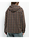Stitch Fusion Brown Plaid Hooded Flannel Shirt - Thumbnail image 2 of 4