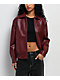 Stitch Fusion Burgandy Bomber Jacket - Thumbnail image 1 of 5