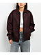 Stitch Fusion Distressed Burgandy Bomber Jacket - Thumbnail image 6 of 7