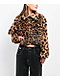 Stitch Fusion Leopard Faux Fur Zip Jacket - Thumbnail image 1 of 5