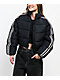 Stitch Fusion Stripe Black Crop Puffer Jacket - Thumbnail image 6 of 6