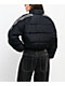 Stitch Fusion Stripe Black Crop Puffer Jacket - Thumbnail image 2 of 6