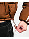 Stitch Fusion Stripe Brown Crop Puffer Jacket - Thumbnail image 5 of 6