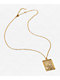 Stone + Locket Basketball Square Gold 20" Necklace - Thumbnail image 2 of 2
