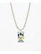 Stone + Locket Chibi Girl Silver Pendant Necklace