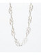 Stone + Locket Flame Pocket Chain Necklace