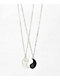 Stone + Locket Happy Yin Yang BFF Silver 20" Necklaces - Thumbnail image 1 of 2