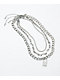 Stone + Locket Lock & Chain 18" Silver Layered Necklace Pack - Thumbnail image 2 of 2