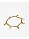 Stone + Locket Space Gold Charm Bracelet 